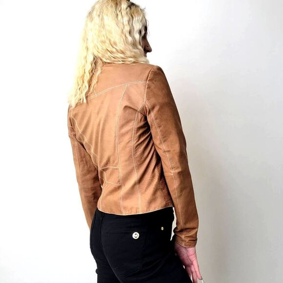Slim Cut Western Leather Jacket by Wisons Leather - S - Picture 5 of 7